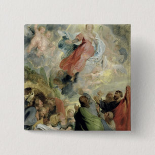 The Assumption of the Virgin Mary 15 Cm Square Badge