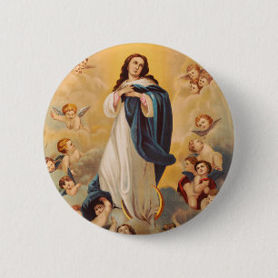 The Assumption of the Virgin Mary 6 Cm Round Badge