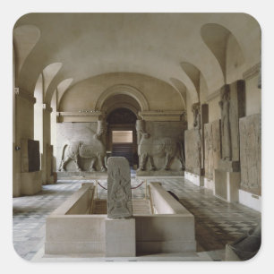 The Assyrian Room at the Louvre in Paris (photo) Square Sticker