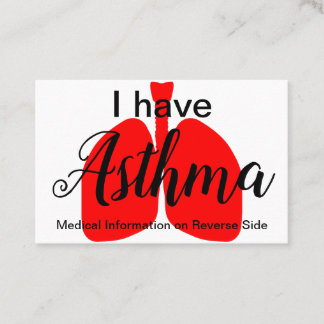 The Asthma Medical ID Wallet Card