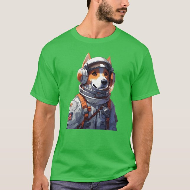 The astronaut dog funny gift T-Shirt (Front)