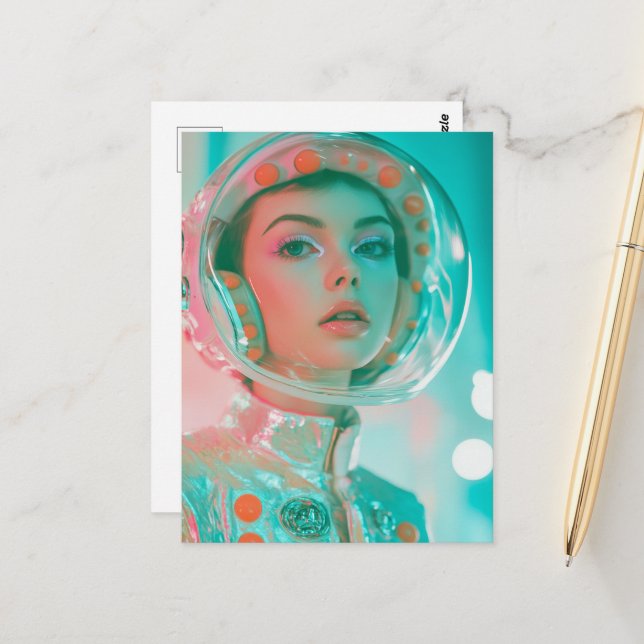 The astronaut woman postcard (Front/Back In Situ)