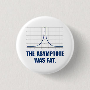 The Asymptote was Fat 3 Cm Round Badge