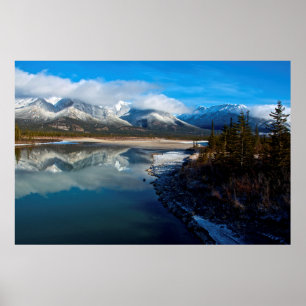 The Athabasca River in Jasper National Park Poster
