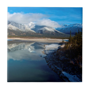 The Athabasca River in Jasper National Park Tile