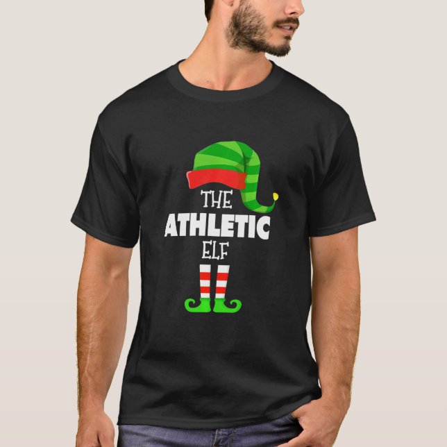 The Athletic Elf Group Matching Family Christmas P T-Shirt (Front)