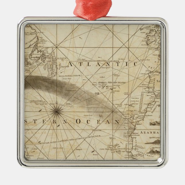 The Atlantic Ocean Metal Ornament (Front)