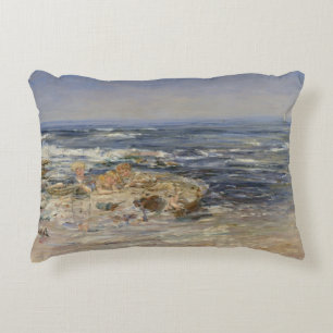 The Atlantic Surf, 1899 (oil on canvas) Decorative Cushion