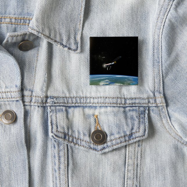 The Atlas V541 Launch Vehicle In Orbit. 15 Cm Square Badge (In Situ)