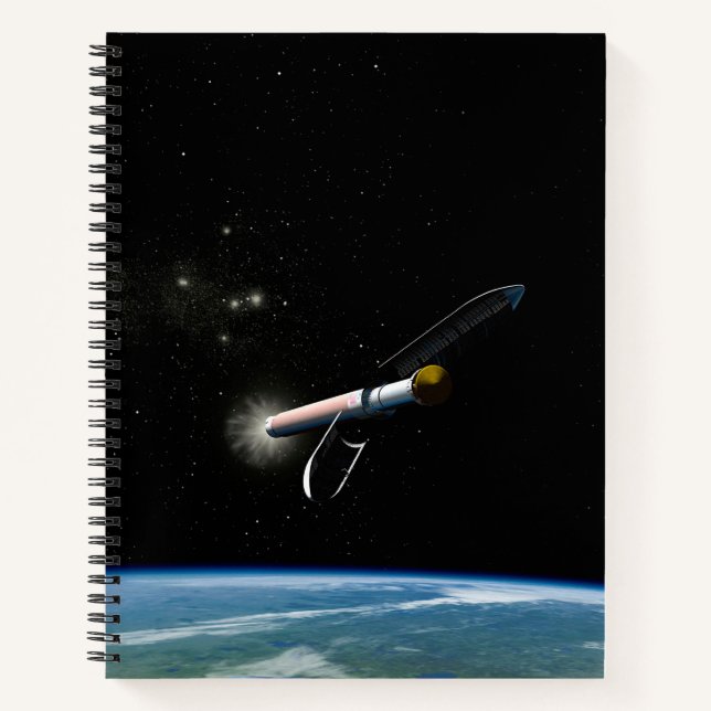 The Atlas V541 Launch Vehicle In Orbit. Notebook (Front)
