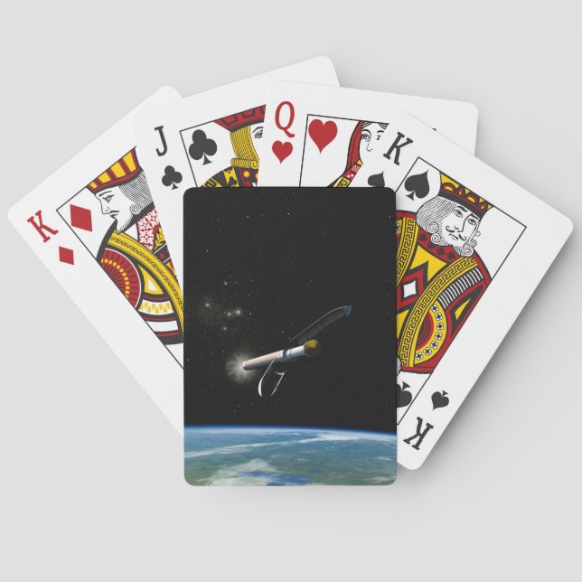 The Atlas V541 Launch Vehicle In Orbit. Playing Cards (Back)