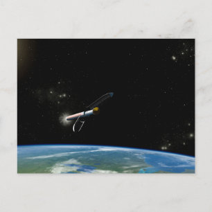 The Atlas V541 Launch Vehicle In Orbit. Postcard