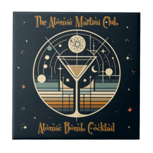 The Atomic Martini Club Atomic Bomb Cocktail Ceramic Tile