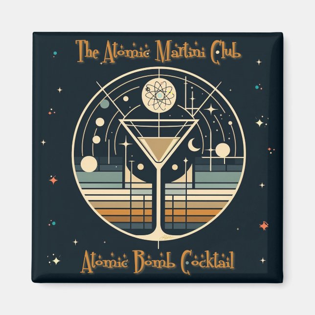 The Atomic Martini Club Atomic Bomb Cocktail Magnet (Front)