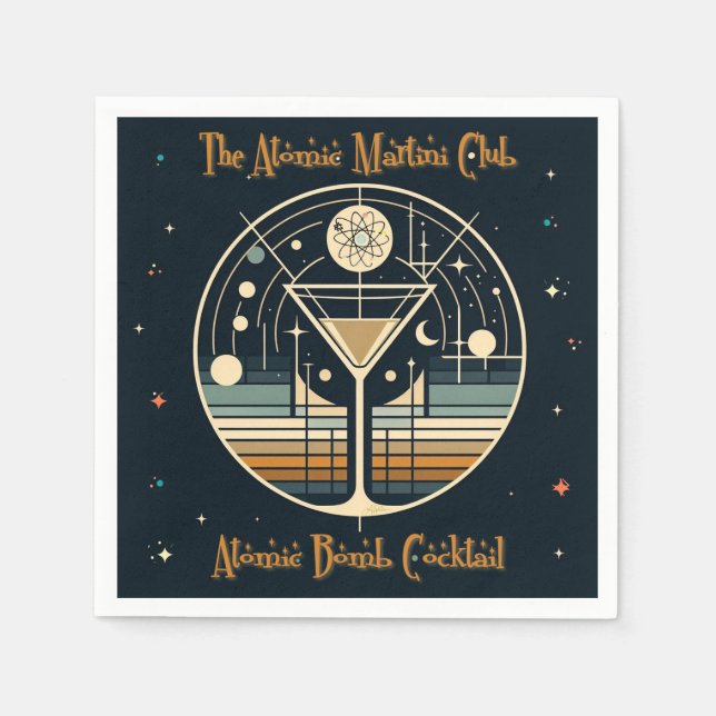 The Atomic Martini Club Atomic Bomb Cocktail Napkin (Front)