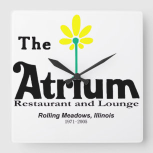 The Atrium Restaurant, Rolling Meadows, IL Square Wall Clock
