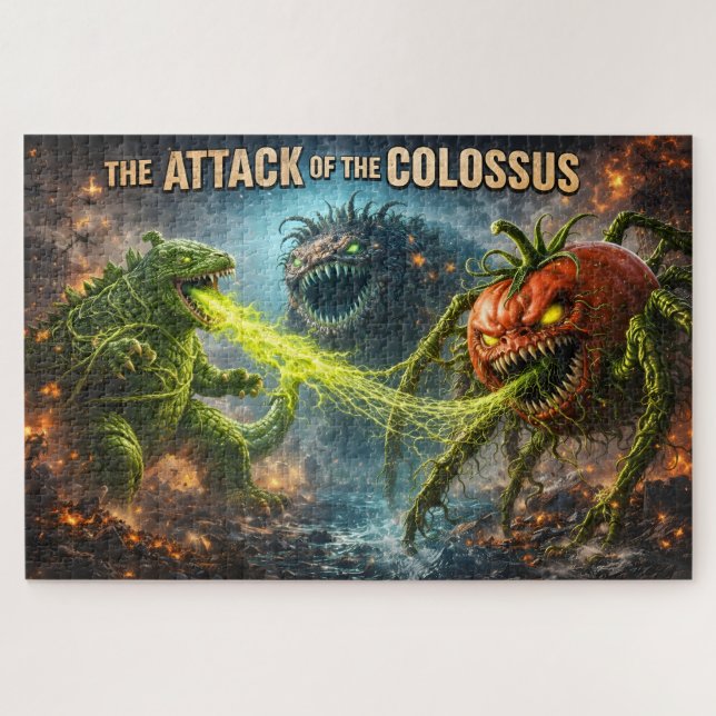 The attack of the Colossus mutant veggie 1014 piec Jigsaw Puzzle (Horizontal)