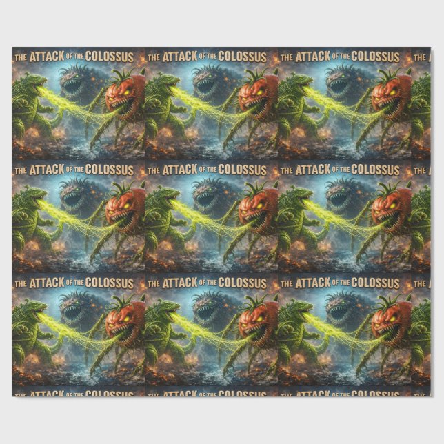 The attack of the Colossus mutant veggie 40 mat wr Wrapping Paper (Flat)