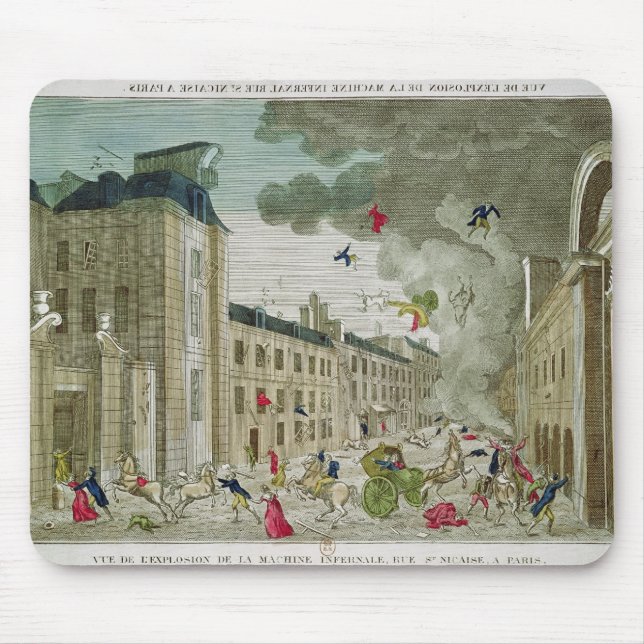 The Attempted Assassination of Napoleon Bonaparte Mouse Pad (Front)