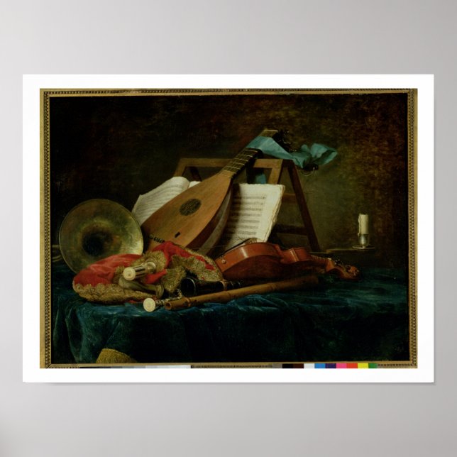 The Attributes of Music, 1770 (oil on canvas) Poster (Front)