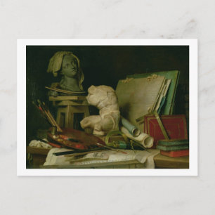 The Attributes of the Arts, 1769 (oil on canvas) Postcard