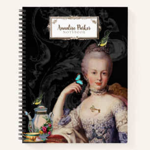 Thé au Petit Trianon French noir Personalised N Notebook