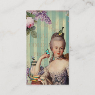 Thé au Petit Trianon on ivory with teapot Business Card