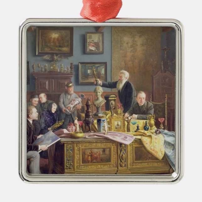 The Auction, 1910 Metal Ornament (Front)