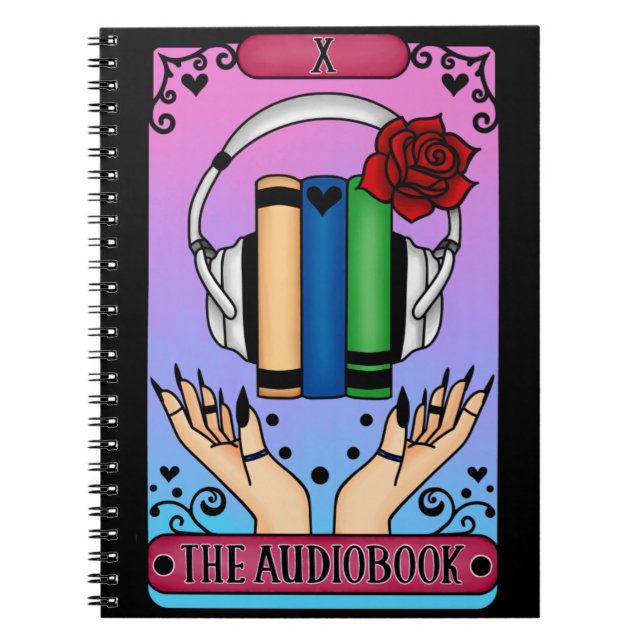 The Audiobook Tarot Notebook (Front)