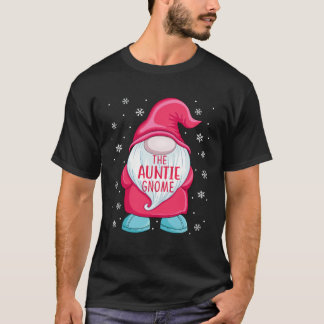 The Aunt Gnome Gnome Elf Christmas Aunt Matching T-Shirt
