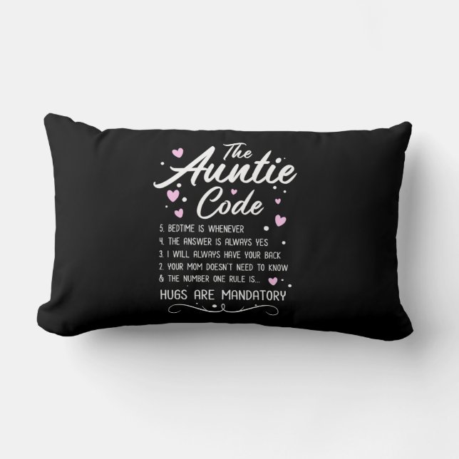 The Auntie Code Lumbar Cushion (Front)