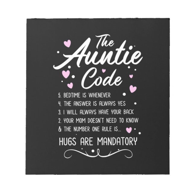 The Auntie Code Notepad (Front)