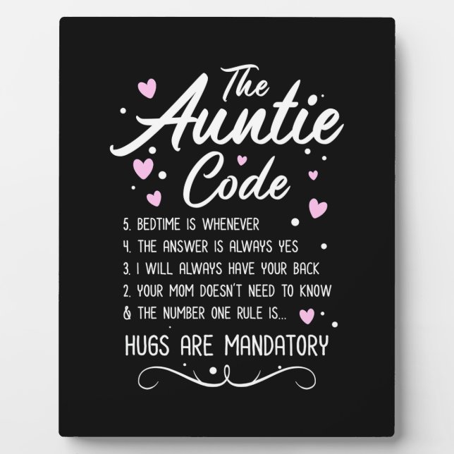 The Auntie Code Plaque (Front)