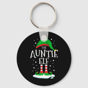 The Auntie Elf Christmas Family Matching Xmas Aunt Key Ring