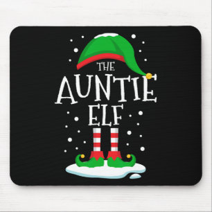 The Auntie Elf Christmas Family Matching Xmas Aunt Mouse Pad