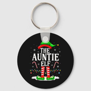 The Auntie Elf Funny Xmas Elf Matching Family Chri Key Ring