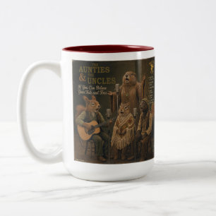The Aunties & the Uncles: a Parody Two-Tone Coffee Mug