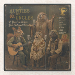 The Aunties & the Uncles Album: a Parody Glass Coaster