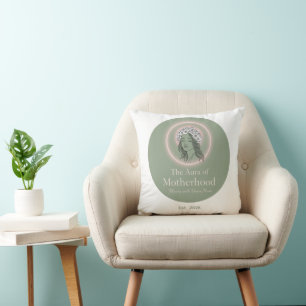 The Aura of Motherhood Personalised Est. Cushion