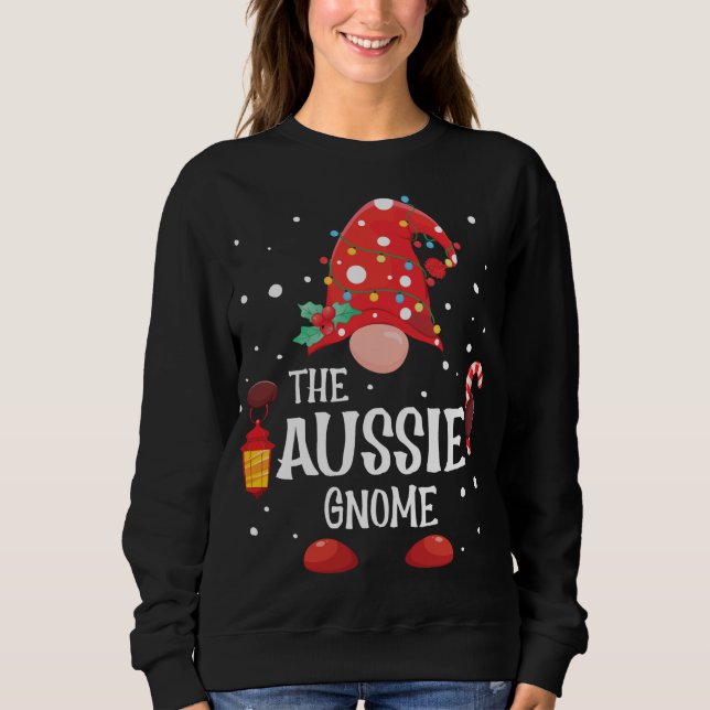 The Aussie Gnome Matching Family Christmas Gnome P Sweatshirt (Front)