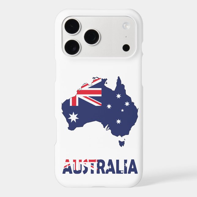 The Australian flag within the name and map (Back)