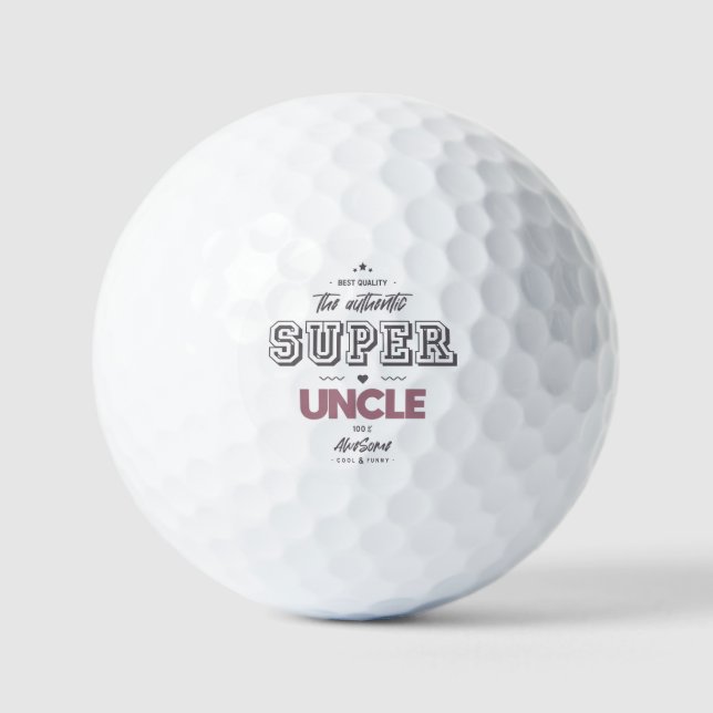 The authentic great uncle button keychain golf balls (Front)