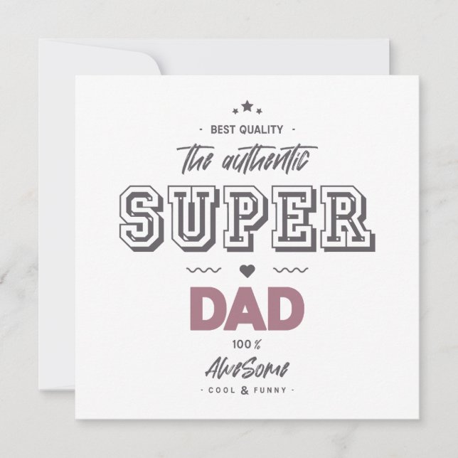 The authentic super dad card (Front)