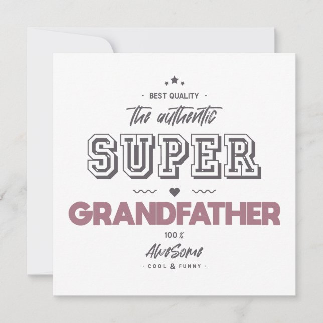 the authentic super grandfather card (Front)
