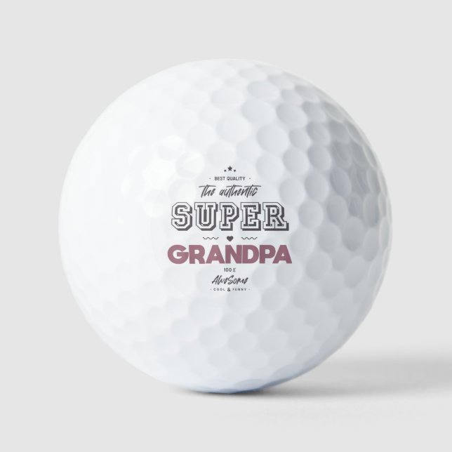 The authentic super grandpa golf balls (Front)
