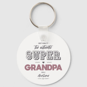 The authentic super grandpa key ring