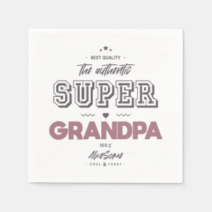 The authentic super grandpa napkin