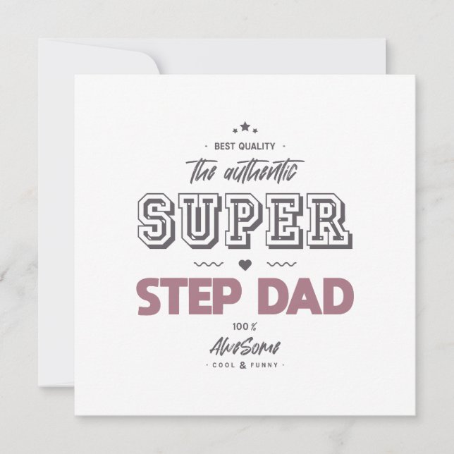 The authentic super step dad card (Front)