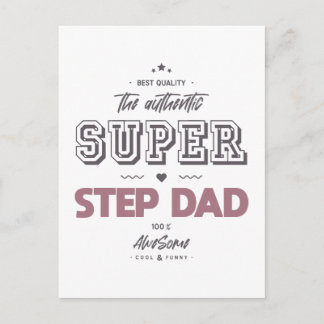 The authentic super step dad postcard