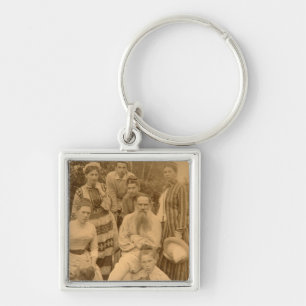 The author Leo Tolstoy with his family Key Ring